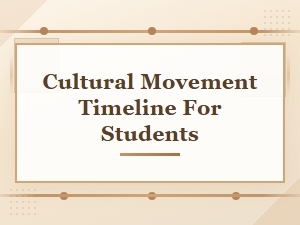 Cultural Movement Variations: a Timeline for Students